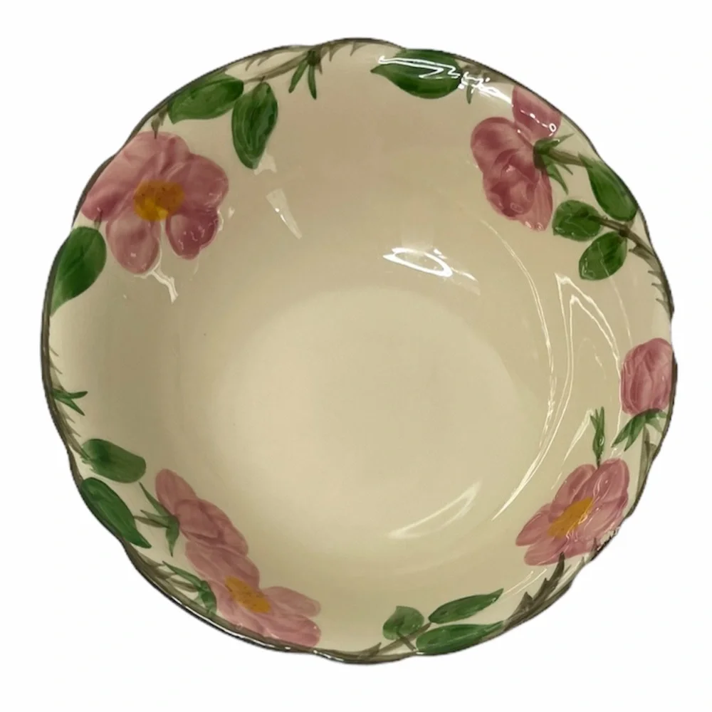 Vintage Desert Rose Franciscan Hand Painted Bowl Floral Roses Antique Decor